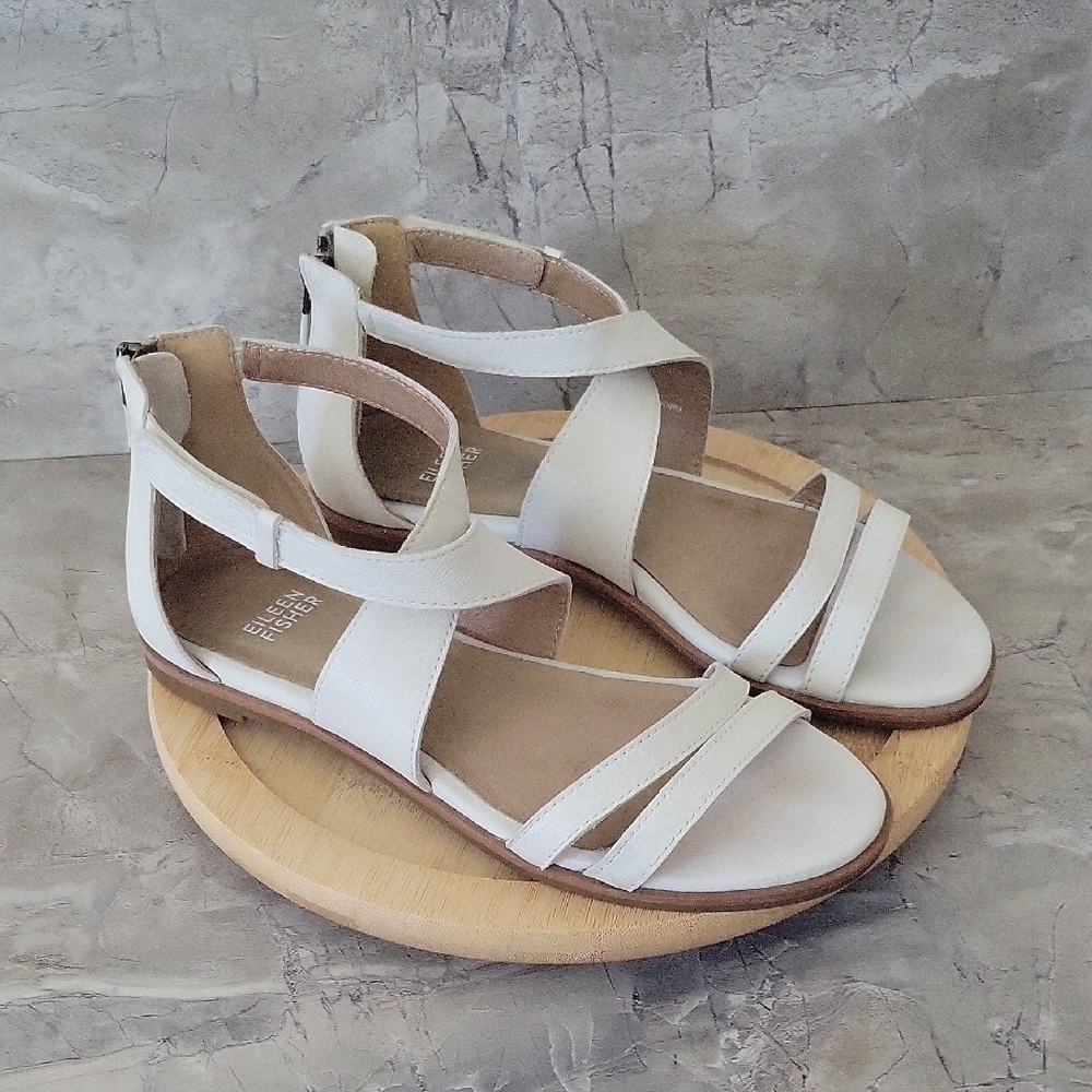 Eileen Fisher CiCi Sandals in Chalk Size‎ 6